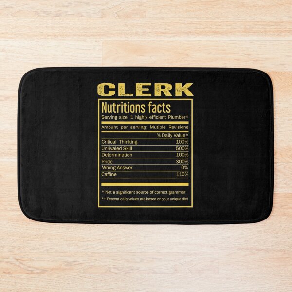 Item preview, Mens Womens clerk birthday Gifts Shirt,Cool clerk Funny Nutrition Facts Mens Womens Christmas Fathers Days Gift, clerk Nutrition Facts designed and sold by xlnv.