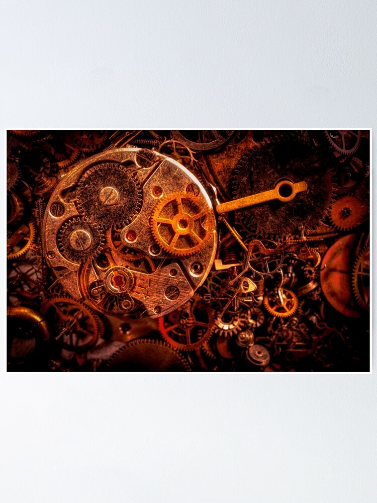 Poster Steampunk clock 