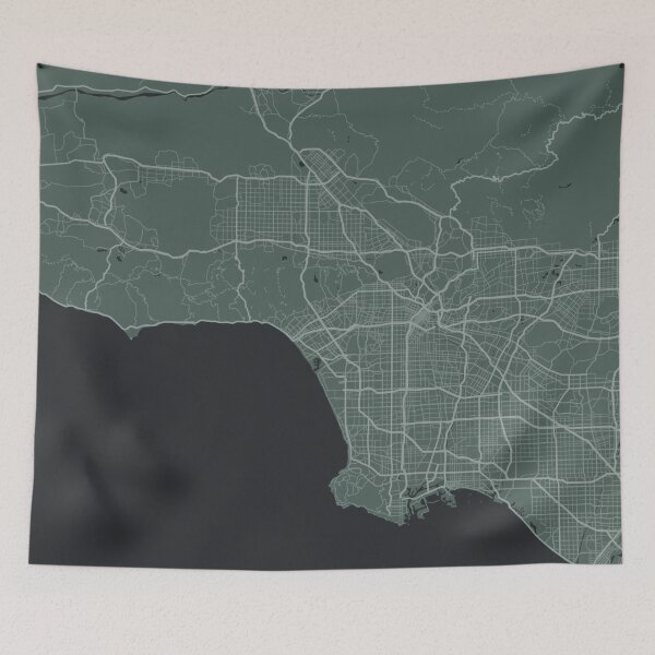 Item preview, Los Angeles United States Map Poster designed and sold by mertcanglz.