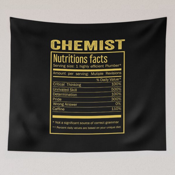 Item preview, Mens Womens chemist birthday Gifts Shirt,Cool chemist Funny Nutrition Facts Mens Womens Christmas Fathers Days Gift, chemist Nutrition Facts designed and sold by xlnv.
