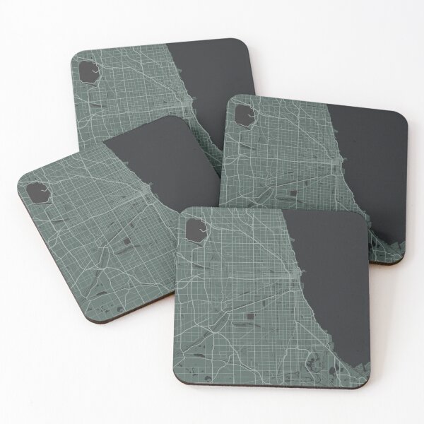 Item preview, Chicago United States Map Poster designed and sold by mertcanglz.
