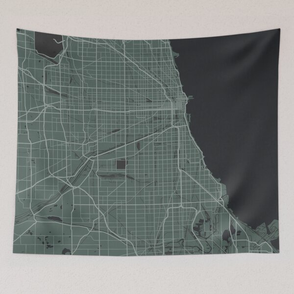 Item preview, Chicago United States Map Poster designed and sold by mertcanglz.