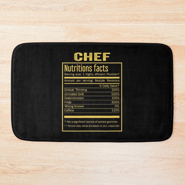 Item preview, Mens Womens chef birthday Gifts Shirt,Cool chef Funny Nutrition Facts Mens Womens Christmas Fathers Days Gift, chef Nutrition Facts designed and sold by xlnv.