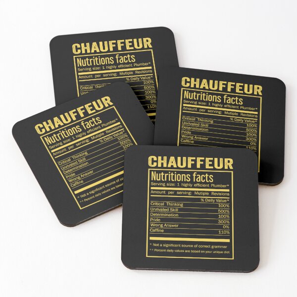 Item preview, Mens Womens chauffeur birthday Gifts Shirt,Cool chauffeur Funny Nutrition Facts Mens Womens Christmas Fathers Days Gift, chauffeur Nutrition Facts designed and sold by xlnv.
