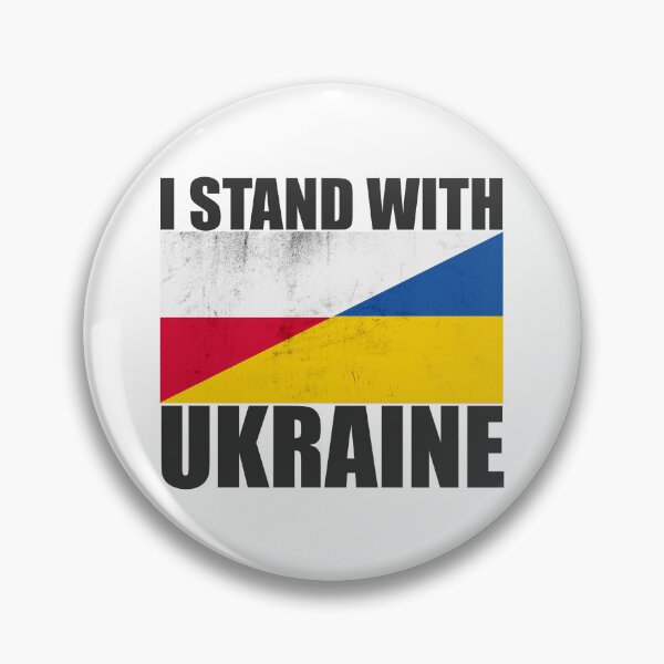 Item preview, Poland Stands With Ukraine - Vintage Flags and Black Text designed and sold by ForUkraine2022.