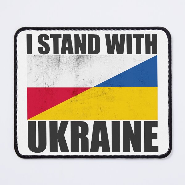 Item preview, Poland Stands With Ukraine - Vintage Flags and Black Text designed and sold by ForUkraine2022.