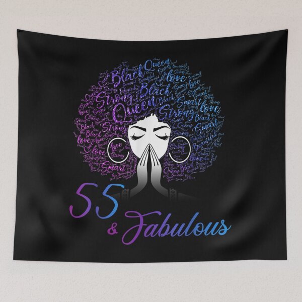 Item preview, 55 & Fabulous Afro Hair Black Women 55th Birthday Gifts designed and sold by RichardMarkham.