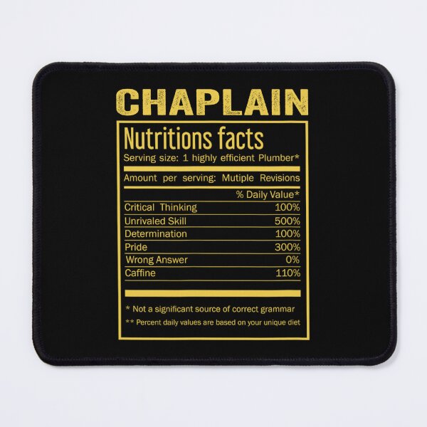 Item preview, Mens Womens chaplain birthday Gifts Shirt,Cool chaplain Funny Nutrition Facts Mens Womens Christmas Fathers Days Gift, chaplain Nutrition Facts designed and sold by xlnv.