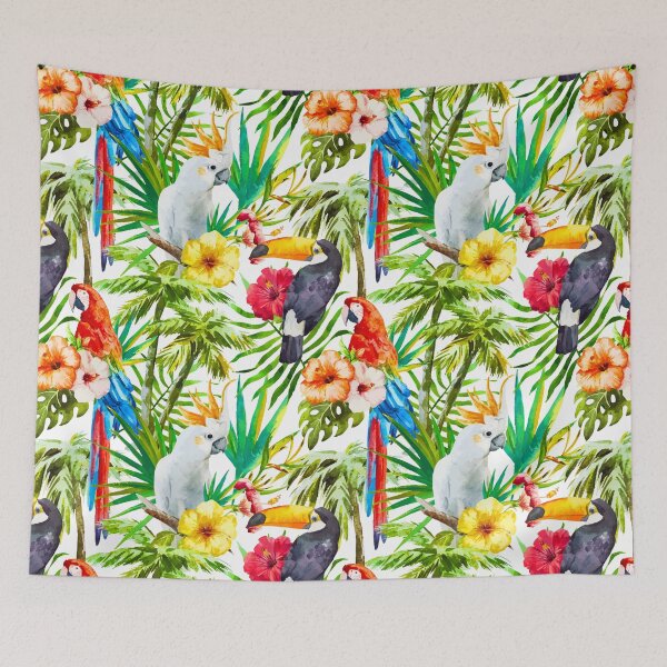 Item preview, Tropical Parrot, Cockatoo and Toucan Rainforest designed and sold by Makanahele.