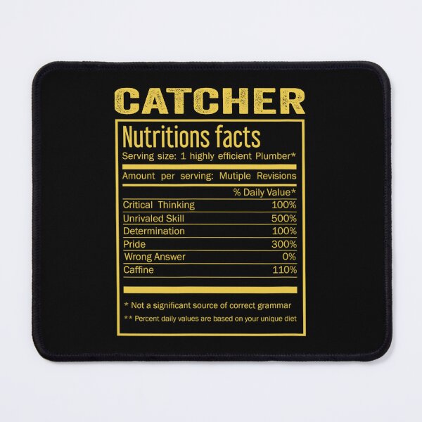 Item preview, Mens Womens catcher birthday Gifts Shirt,Cool catcher Funny Nutrition Facts Mens Womens Christmas Fathers Days Gift, catcher Nutrition Facts designed and sold by xlnv.
