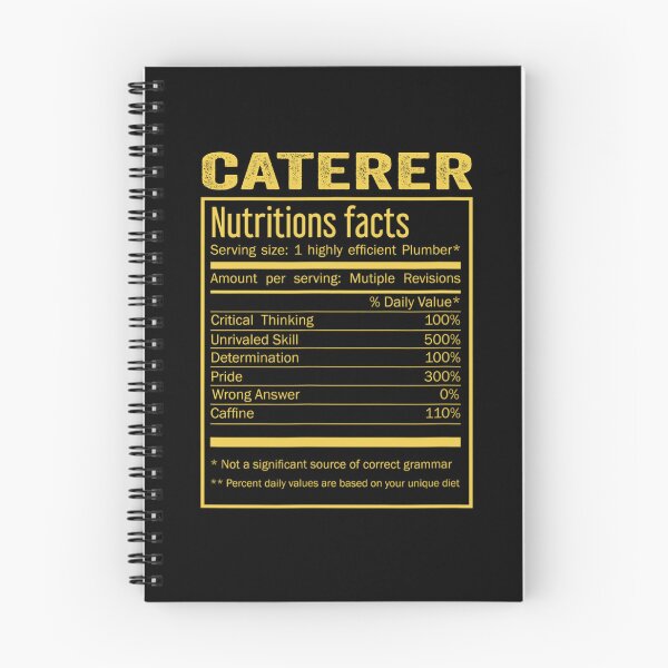 Item preview, Mens Womens caterer birthday Gifts Shirt,Cool caterer Funny Nutrition Facts Mens Womens Christmas Fathers Days Gift, caterer Nutrition Facts designed and sold by xlnv.