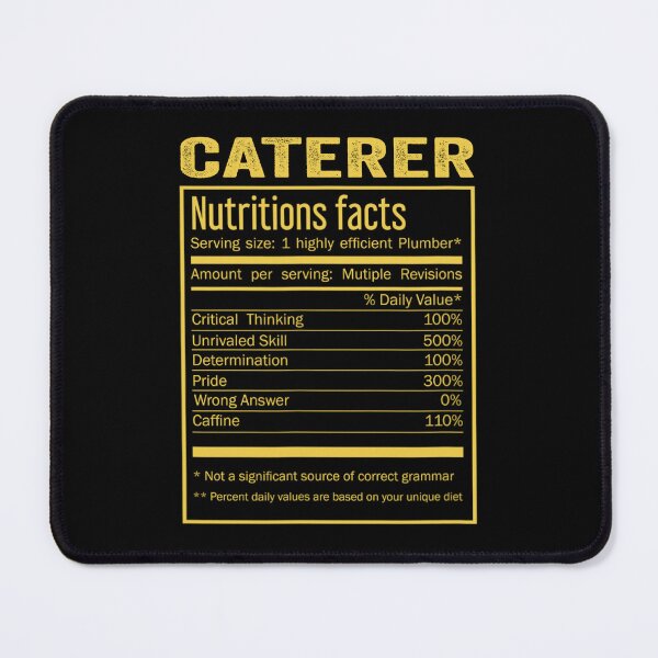 Item preview, Mens Womens caterer birthday Gifts Shirt,Cool caterer Funny Nutrition Facts Mens Womens Christmas Fathers Days Gift, caterer Nutrition Facts designed and sold by xlnv.