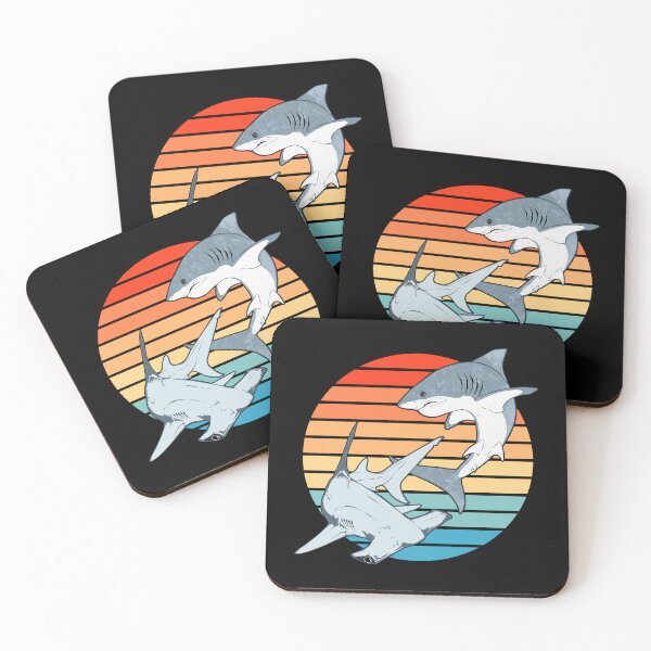 Item preview, Hammerhead and Great White Shark designed and sold by NicGrayGraphic.