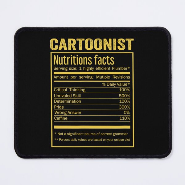 Item preview, Mens Womens cartoonist birthday Gifts Shirt,Cool cartoonist Funny Nutrition Facts Mens Womens Christmas Fathers Days Gift, cartoonist Nutrition Facts designed and sold by xlnv.