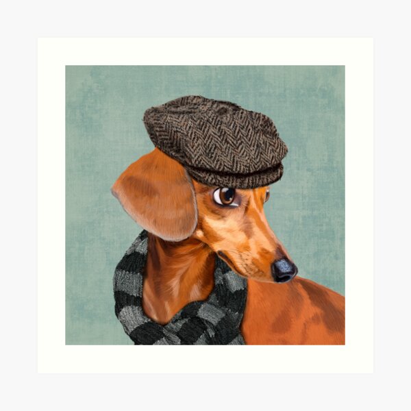 Elegant Mr. Dachshund Art Print
