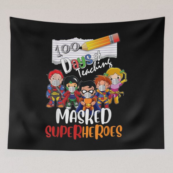 Item preview, 100 Days of Teaching Masked Superheroes Virtual Teacher Gift designed and sold by RichardMarkham.