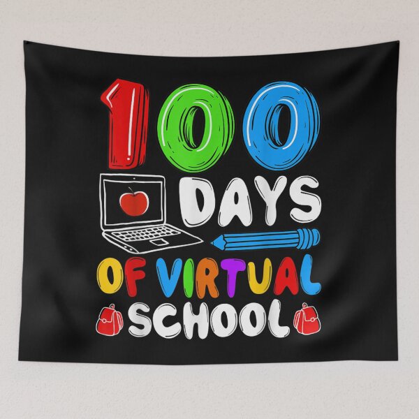 Item preview, 100 Days Of Virtual School - Funny 100th Day Of School 2021 designed and sold by RichardMarkham.