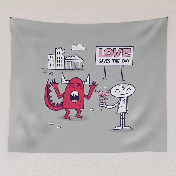 Item preview, Robot T-ShirtLove Saves the Day designed and sold by MariaCasesy.