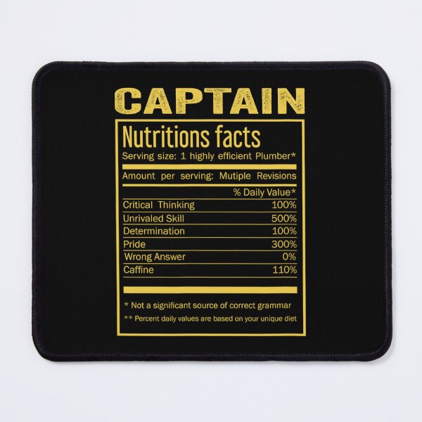 Item preview, Mens Womens captain birthday Gifts Shirt,Cool captain Funny Nutrition Facts Mens Womens Christmas Fathers Days Gift, captain Nutrition Facts designed and sold by xlnv.