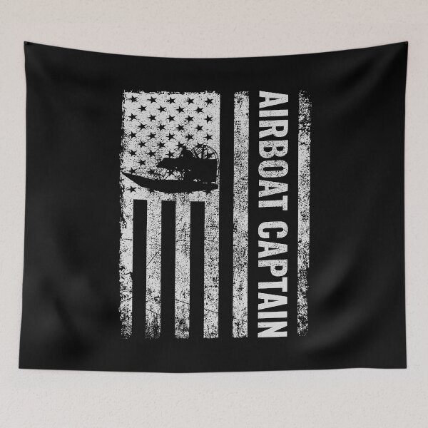 Item preview, American Flag USA Airboat Airboating Captain designed and sold by CuteDesigns1.