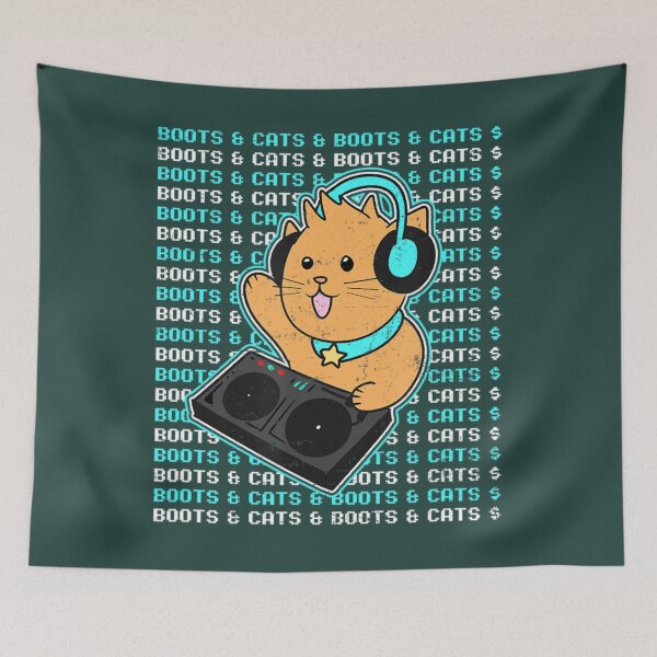 Item preview, Boots And Cats Cat Dj designed and sold by AkidoSota.