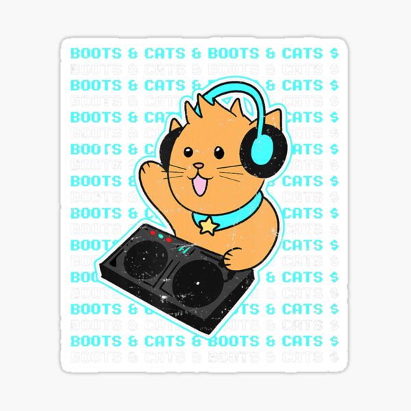 Item preview, Boots And Cats Cat Dj designed and sold by AkidoSota.