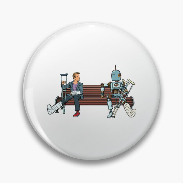 Item preview, Vintage Robot T-ShirtHuman And Robot With Broken Legs designed and sold by MariaCasesy.