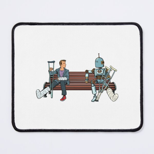 Item preview, Vintage Robot T-ShirtHuman And Robot With Broken Legs designed and sold by MariaCasesy.