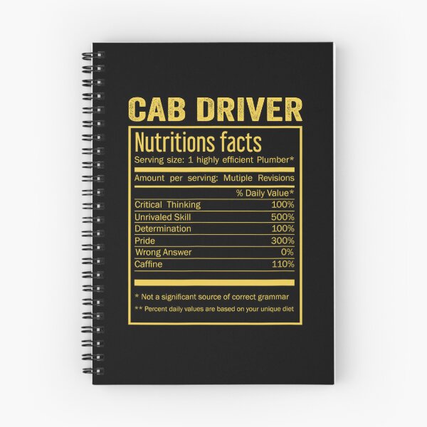 Item preview, Mens Womens cab driver birthday Gifts Shirt,Cool cab driver Funny Nutrition Facts Mens Womens Christmas Fathers Days Gift, cab driver Nutrition Facts designed and sold by xlnv.