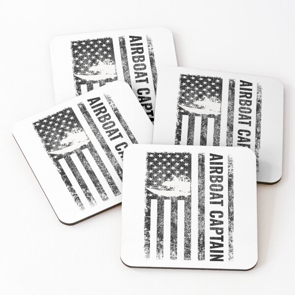 Item preview, American Flag USA Airboat Airboating Captain designed and sold by CuteDesigns1.