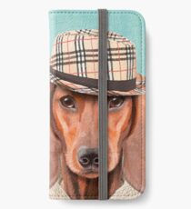 Herr Dachshund iPhone Flip-Case/Hülle/Klebefolie