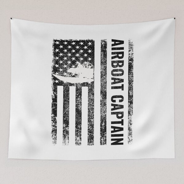 Item preview, American Flag USA Airboat Airboating Captain designed and sold by CuteDesigns1.