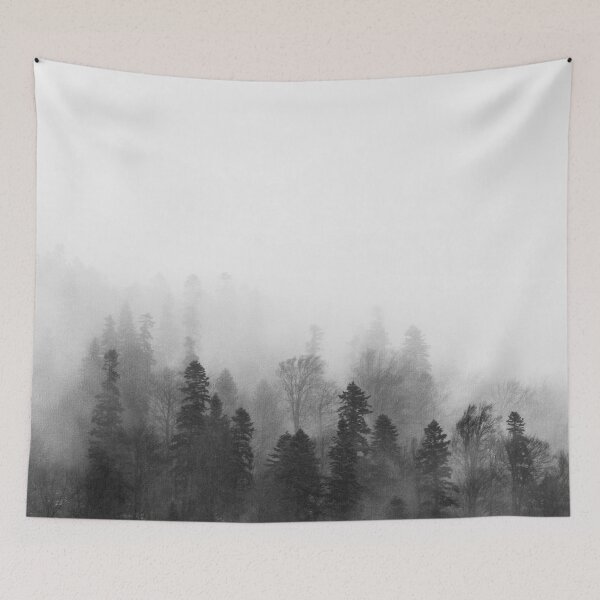 Item preview, Misty Forest Drawing, Dark Green Misty forest, Misty Dark Green Forest Aesthetic, Foggy Misty Dark Green Forest Aesthetic designed and sold by Trendymotion.