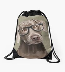Mr Weimaraner Drawstring Bag