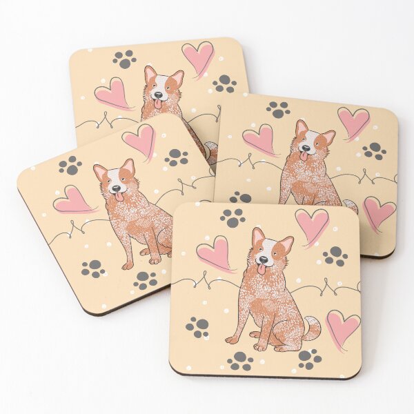 Item preview, LOVE Red Heeler Australian Cattle Dog designed and sold by Lulupainting.