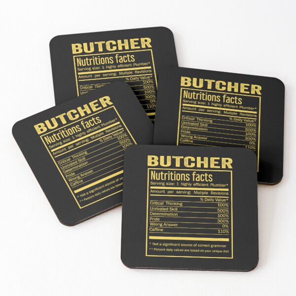 Item preview, Mens Womens butcher birthday Gifts Shirt,Cool butcher Funny Nutrition Facts Mens Womens Christmas Fathers Days Gift, butcher Nutrition Facts designed and sold by xlnv.