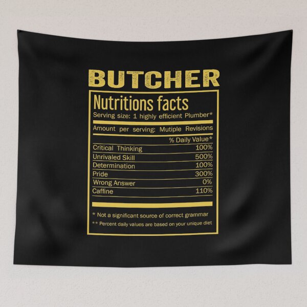 Item preview, Mens Womens butcher birthday Gifts Shirt,Cool butcher Funny Nutrition Facts Mens Womens Christmas Fathers Days Gift, butcher Nutrition Facts designed and sold by xlnv.