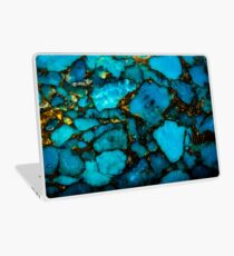 Turquoise gemstone close up Laptop Skin
