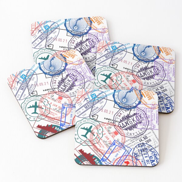 Item preview, Passport visa stamps designed and sold by 3leggeddogg.
