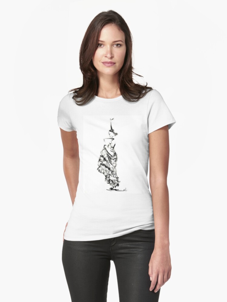 Thumbnail 1 of 3, Fitted T-Shirt, T-Shirt Flamenco Dancer designed and sold by movedance.