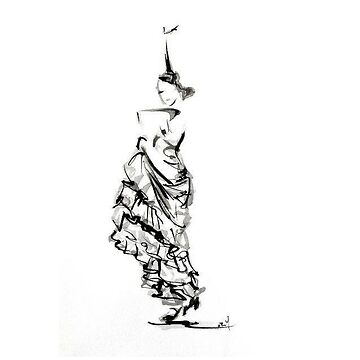 Artwork thumbnail, T-Shirt Flamenco Dancer by BEAT STORE