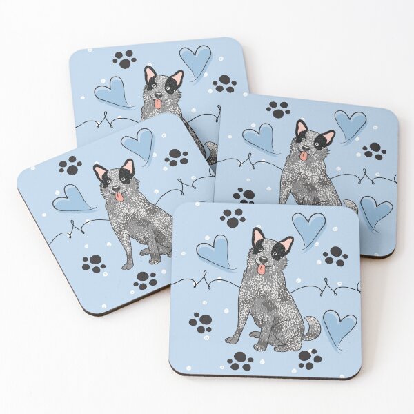 Item preview, LOVE Blue Heeler Australian Cattle Dog 1 designed and sold by Lulupainting.