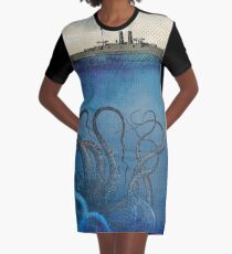 Sea Monster Graphic T-Shirt Dress