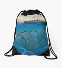Sea Monster Drawstring Bag