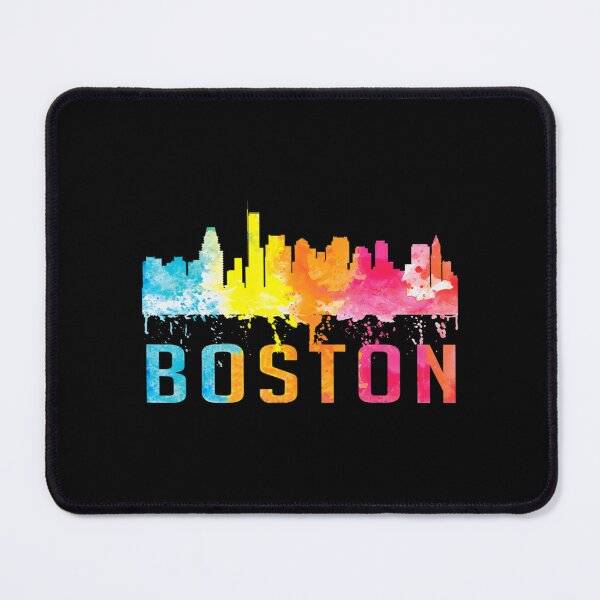 Item preview, Boston Massachusetts Retro Watercolor Skyline Souvenir designed and sold by IzumiSato.