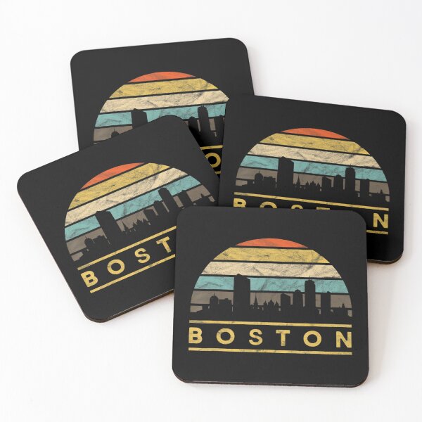 Item preview, Boston Massachusetts Skyline Retro Souvenir designed and sold by IzumiSato.