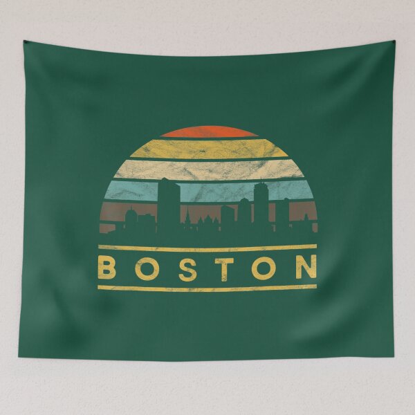 Item preview, Boston Massachusetts Skyline Retro Souvenir designed and sold by IzumiSato.