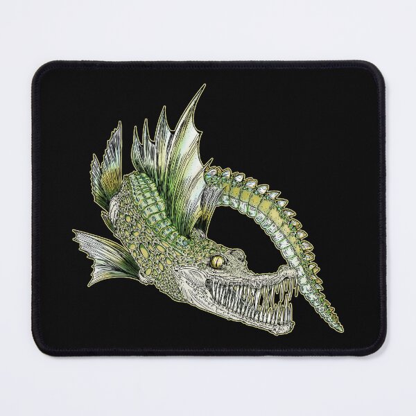Item preview, Collection of Curious Creatures: Crocodile Icefish Green designed and sold by iduzarts.
