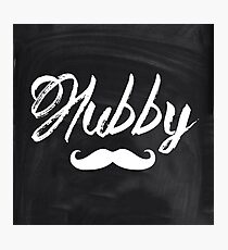chalkboard scripts newlyweds honeymoon groom hubby Photographic Print
