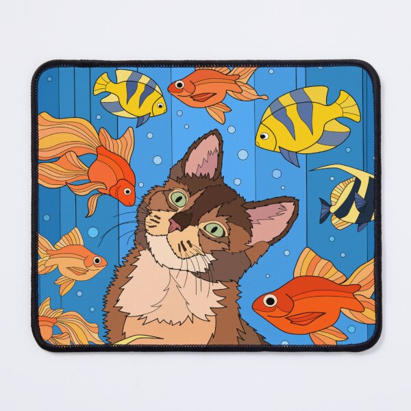 Item preview, The cat that watches the fish. designed and sold by Karine Dupras.